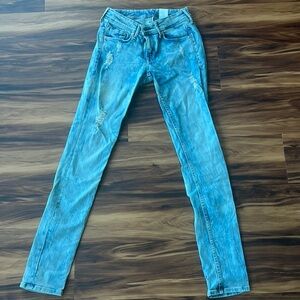 Women's Blue Distressed Jeans